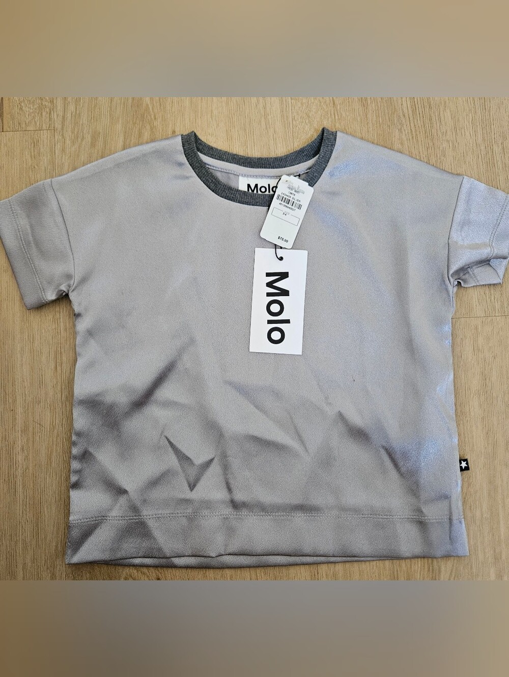 *NWT* Molo Rheta Silver Shirt In Size 3-4
